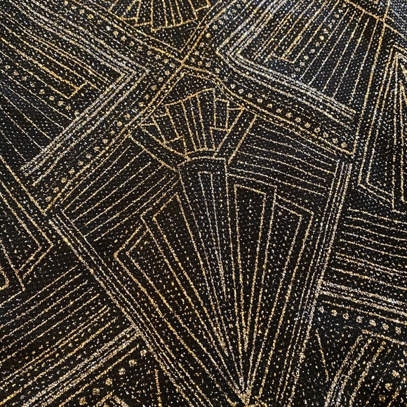 H&M black and gold minidress, size 6 NWT - Picture 3 of 3